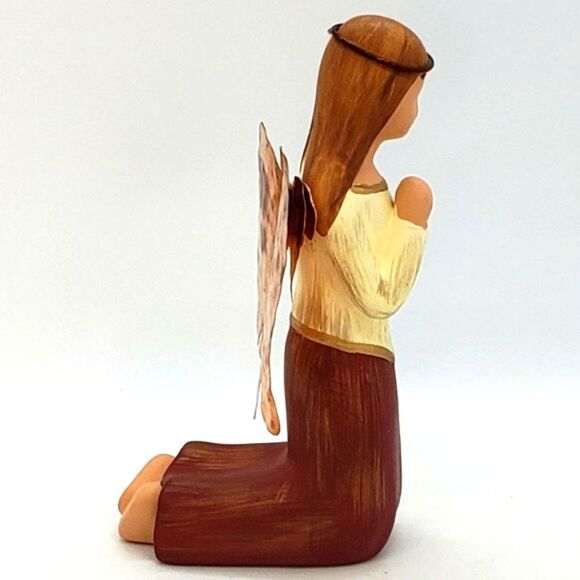 Gentle Souls Handcrafted 2006 The Blessing Copper Winged Angel Figurine - Picture 6 of 10